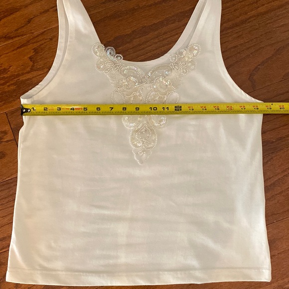 Pretty Things white with sequins tank top- Xlarge - Picture 9 of 11